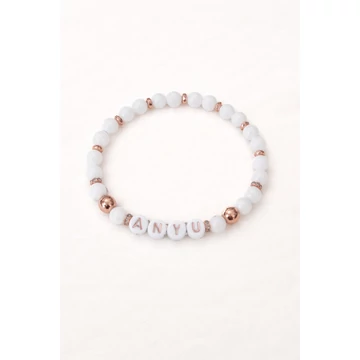 „Anyu” feliratos ásvány karkötő – rosegold elegáns női ékszer