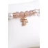 Kép 4/5 - Rosegold angyalkás ásvány karkötő – elegáns női ékszer tejkvarccal