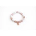Kép 1/5 - Rosegold angyalkás ásvány karkötő – elegáns női ékszer tejkvarccal
